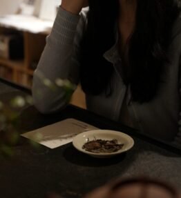 Tea tasting with tea sample